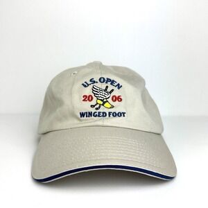 US Open Winged Foot 2006‎ Golf Baseball Cap Hat Beige Adjustable USGA